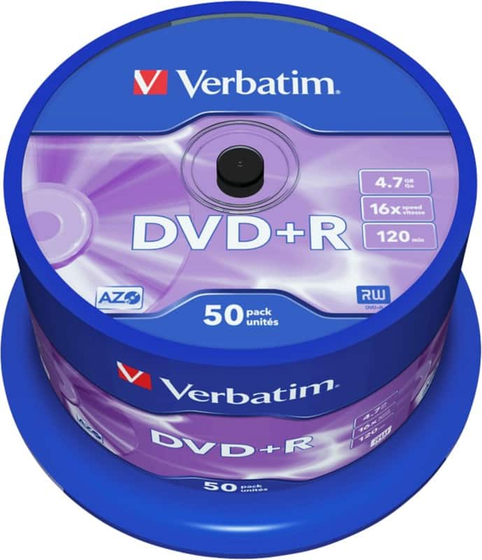 Verbatim DVD+R 16x 4.7 GB Spindle Pack of 50
