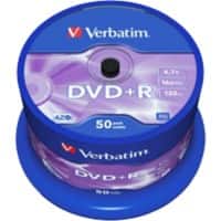 Verbatim DVD+R 16x 4.7 GB Spindle Pack of 50