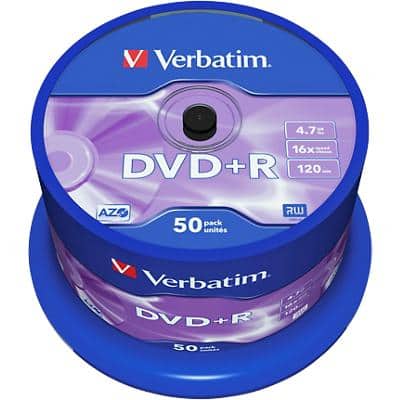 Verbatim DVD+R 16x 4.7 GB Pack of 50