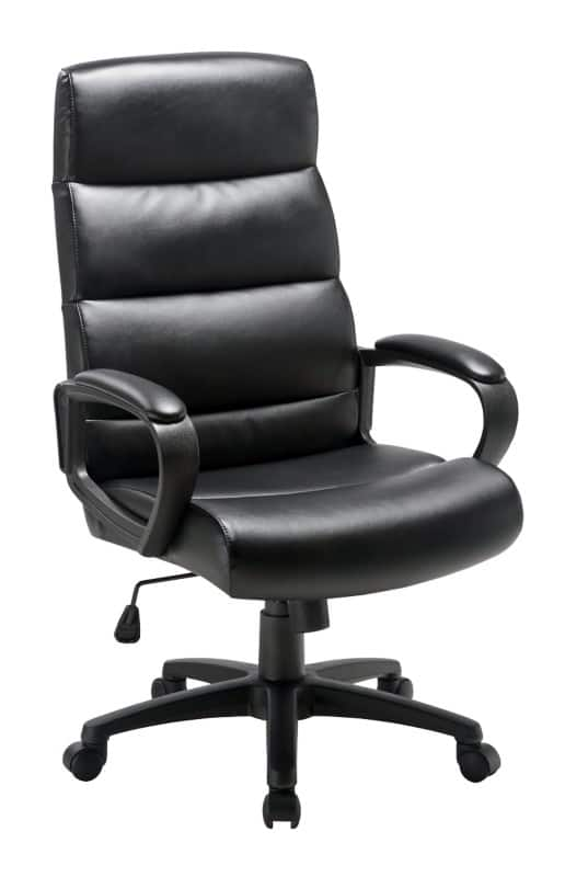 Viking malaga executive chair basic tilt bonded leather fixed armrest height adjustable seat black 110 kg