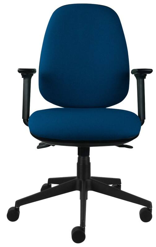 Energi-24 Office Chair Basic Tilt Fabric Height-Adjustable Armrest Height-Adjustable Seat Blue 150 kg Back Care