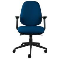 Energi-24 Office Chair Basic Tilt Fabric Height-Adjustable Armrest Height-adjustable Seat Blue 150 kg Back Care