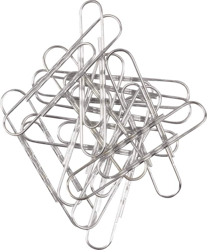 Viking Paper Clips Wavy 75mm Silver Pack of 100