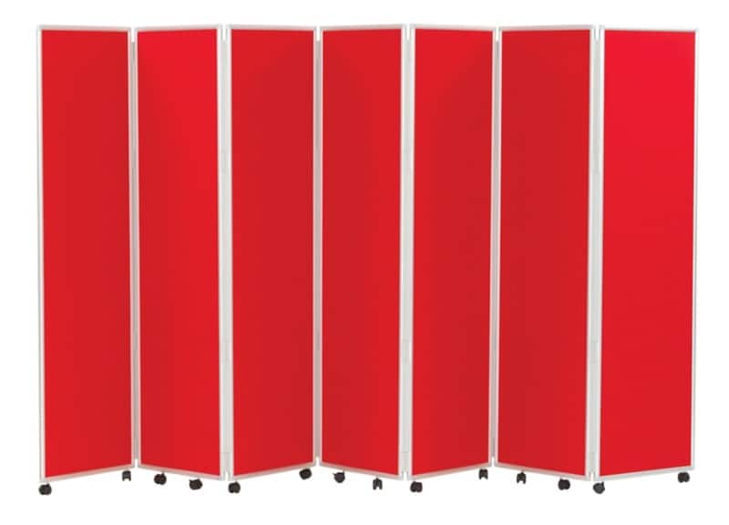 Room Divider with 7 Screens Red 560 x 1,800 mm