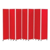 Room Divider with 7 Screens Red 560 x 1,800 mm