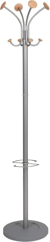 Alba Coat Stand PMVIENA 38 x 350 x 1790mm Silver Grey