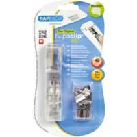 Rapesco Supaclip 40 Clip Dispenser Set Silver 10.5 (W) x 20.5 (D) x 20 (H) cm with 25 Stainless Steel Clips