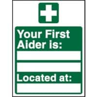 First Aid Sign First Aiders Vinyl 20 x 15 cm