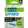 Dymo D1 S0720590 / 45019 Authentic Label Tape Self Adhesive Black Print on Green 12 mm x 7m