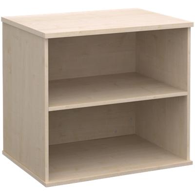 Dams International Bookcase with 1 Shelf Deluxe Desk High 800 x 600 x 725 mm Maple