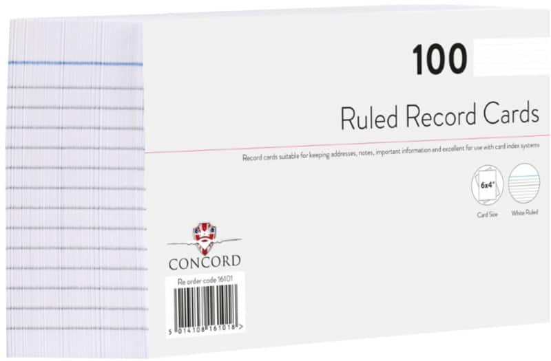 Concord Business Cards 16101 Special format White 15.2 x 10.2 cm 100 Sheets