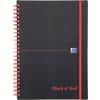 OXFORD Notebook Black n' Red A5 Ruled Spiral Bound PP (Polypropylene) Hardback Black, Red Perforated 140 Pages 70 Sheets