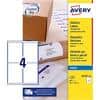 Avery J8169-100 Parcel Labels Self Adhesive 139 x 99.1 mm White 100 Sheets of 4 Labels