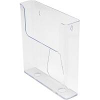 Viking Wall Mountable Literature Display Acrylic 225 x 50 x 242mm A4 Clear