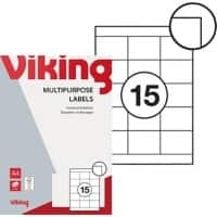 Viking Multipurpose Labels Self Adhesive 70 x 50.8 mm White 1500 Labels 100 Sheets of 15 Labels