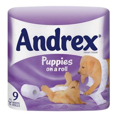 Andrex Toilet Roll 2 Ply 1102053 Aloe Vera 9 Rolls of 279 Sheets