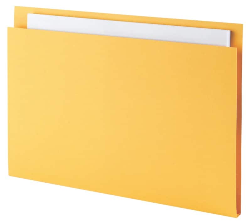 Guildhall Square Cut Folder Foolscap Yellow Manila 315 gsm Pack of 100
