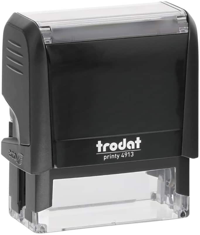 Trodat Custom Text Stamp 4913 Black 2.2 x 2.2 x 5.8 cm