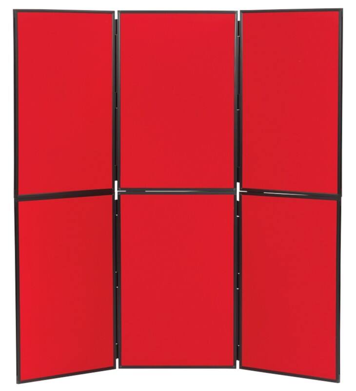 Display Stand 6 Nyloop Fabric 610 (W) x 915 (H) mm Red Double Deck
