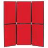 Freestanding Display Stand Nyloop Fabric Double Deck 610 x 915mm Red