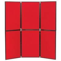 Freestanding Display Stand Nyloop Fabric Double Deck 610 x 915mm Red