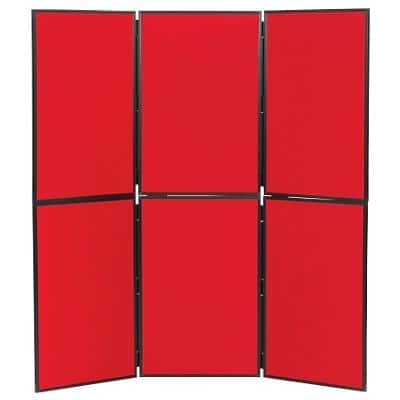 Freestanding Display Stand Nyloop Fabric Double Deck 610 x 915mm Red