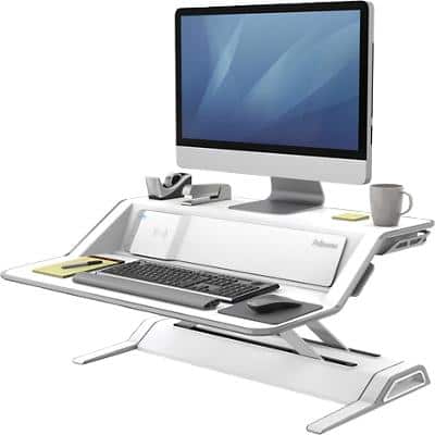 Fellowes Sit-Stand Workstation Lotus DX 8081101 White