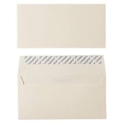 Conqueror DL Envelopes 220 x 110 mm Peel and Seal Plain 120gsm Laid Texture Cream Pack of 500