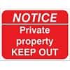 Prohibition Sign Private Property PVC 30 x 40 cm