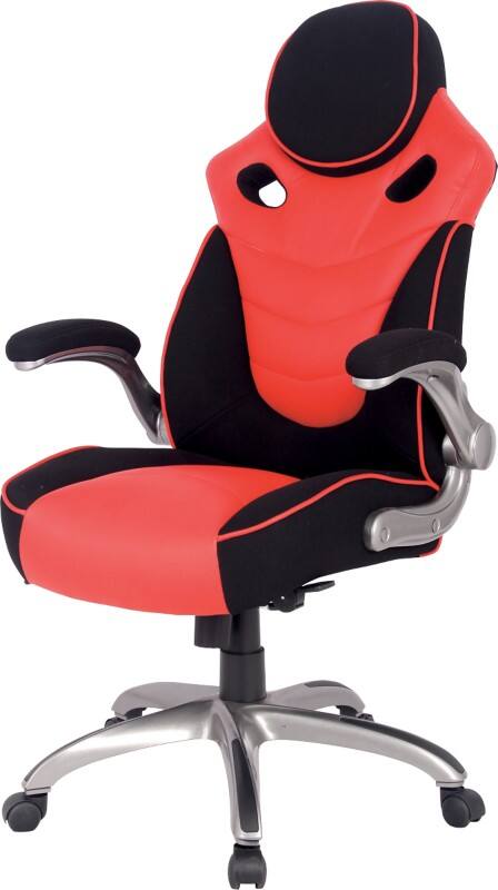 Realspace Gaming Chair Basic Tilt Bonded leather 2D Armrest Black, Red 110 kg HLC-1455