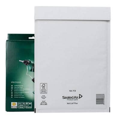 Mail Lite Plus Padded Envelopes F/3 220 (W) x 330 (H) mm Peel and Seal White Pack of 50