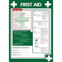 Health & Safety Poster First Aid PVC