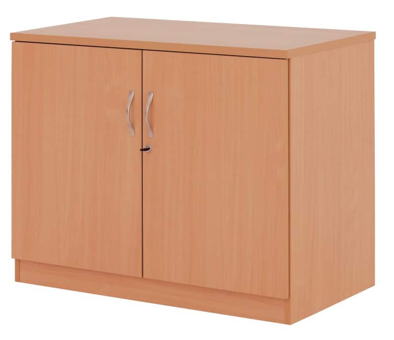 Dams International Regular Door Cupboard Melamine 1 Shelf Lockable 1,020 x 550 x 800 mm Beech Brown