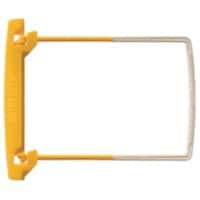 Djois JalemaClip Paper Fasteners Yellow, White Plastic 6.5 x 20 cm Pack of 100