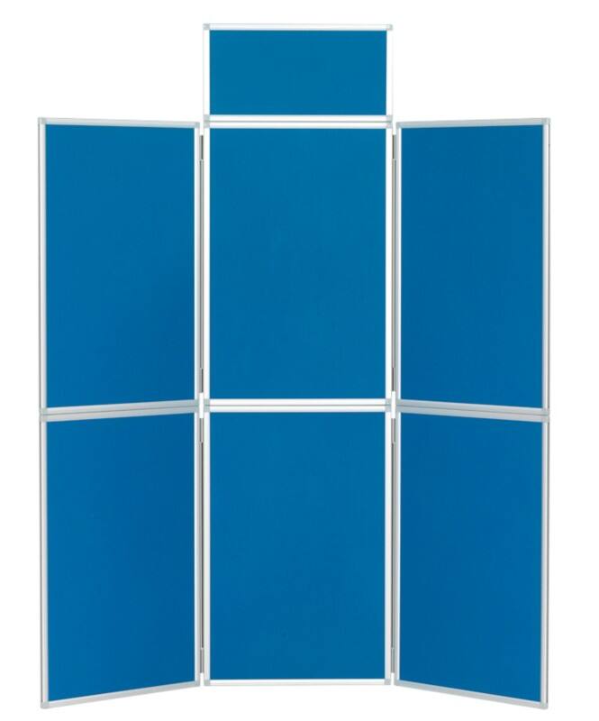 Display Stand 6 Nyloop Fabric 619 (W) x 316 (H) mm Blue Double Deck Foldaway