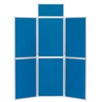 Freestanding Display Stand Nyloop Fabric Double Deck Foldaway 619 x 316mm Blue