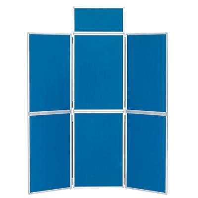 Freestanding Display Stand Nyloop Fabric Double Deck Foldaway 619 x 316mm Blue