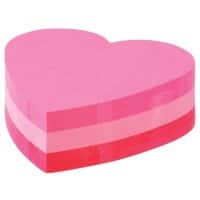 Post-it Sticky Notes Cube 70 x 70 mm Heart Assorted Colours 225 Sheets