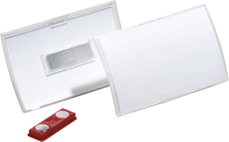 DURABLE Click-Fold Name Badge Magnet 9.5 x 6 cm PP (Polypropylene) Pack of 10