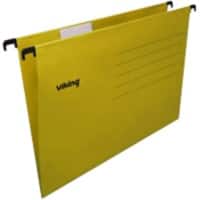 Niceday Vertical Suspension File A4 V Base 220gsm Yellow Cardboard Pack of 25