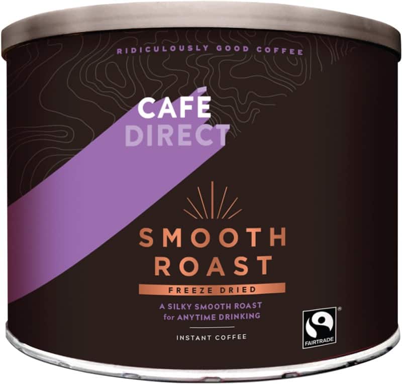 Café Direct Fairtrade Freeze Dried Instant Coffee Tin Ground Smooth 500 g