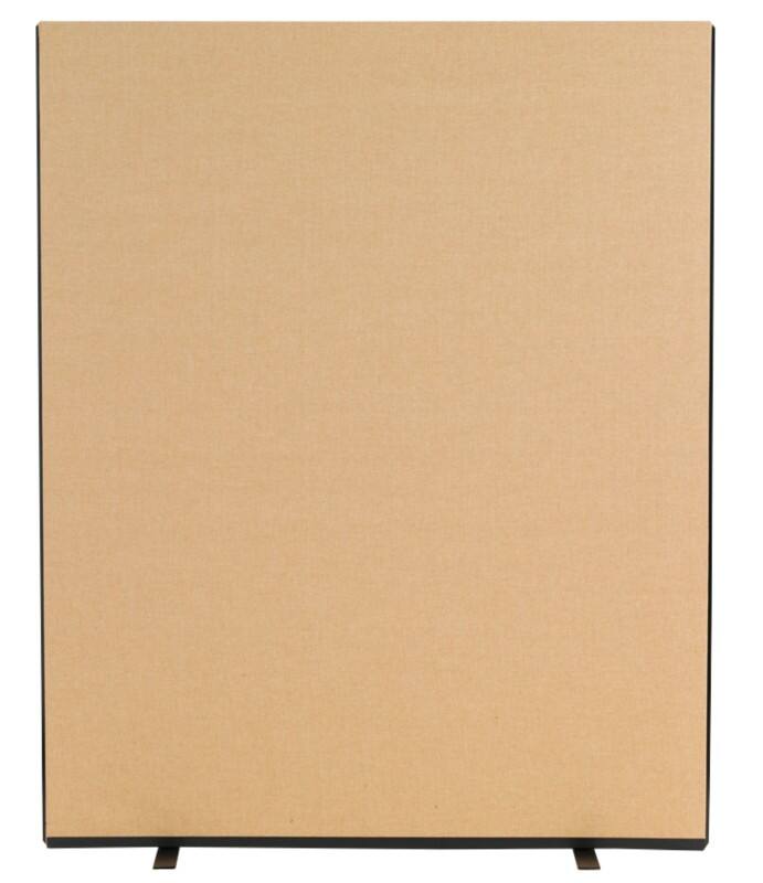Freestanding Screen Fabric Wrapped 1500 x 1800 mm Brown