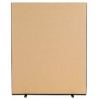 Freestanding Screen Fabric Wrapped 1500 x 1800 mm Brown