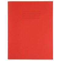 32 Page Red Exercise Book 230X180MM 15mm Feint Ruled Top Plain