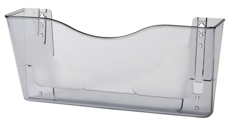 Deflecto A4 Literature Display Wall Mounted Grey CP074YTSMK 38.1 x 10.5 x 17.5 cm