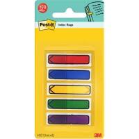 Post-it Index Flags Assorted Plain Special format 5 Packs of 20 Strips