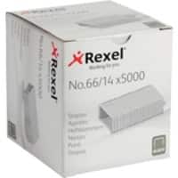 Rexel No.66 66/14 Staples 6075 Metal Silver Pack of 5000