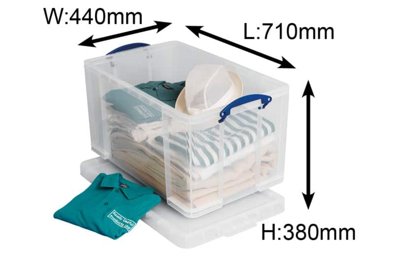 Really Useful Storage Box 84 Litre Clear