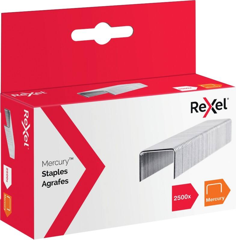 Rexel Mercury Staples 2100928 Metal Silver Pack of 2500
