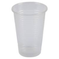 Maxima Disposable Water Cups Plastic 200ml Transparent Pack of 100